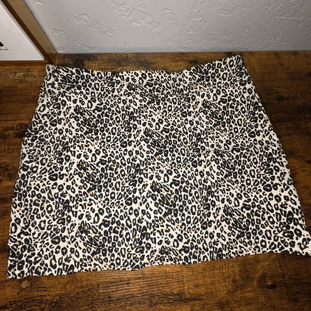 Versona Cheetah Print Skirt with Built in Shorts